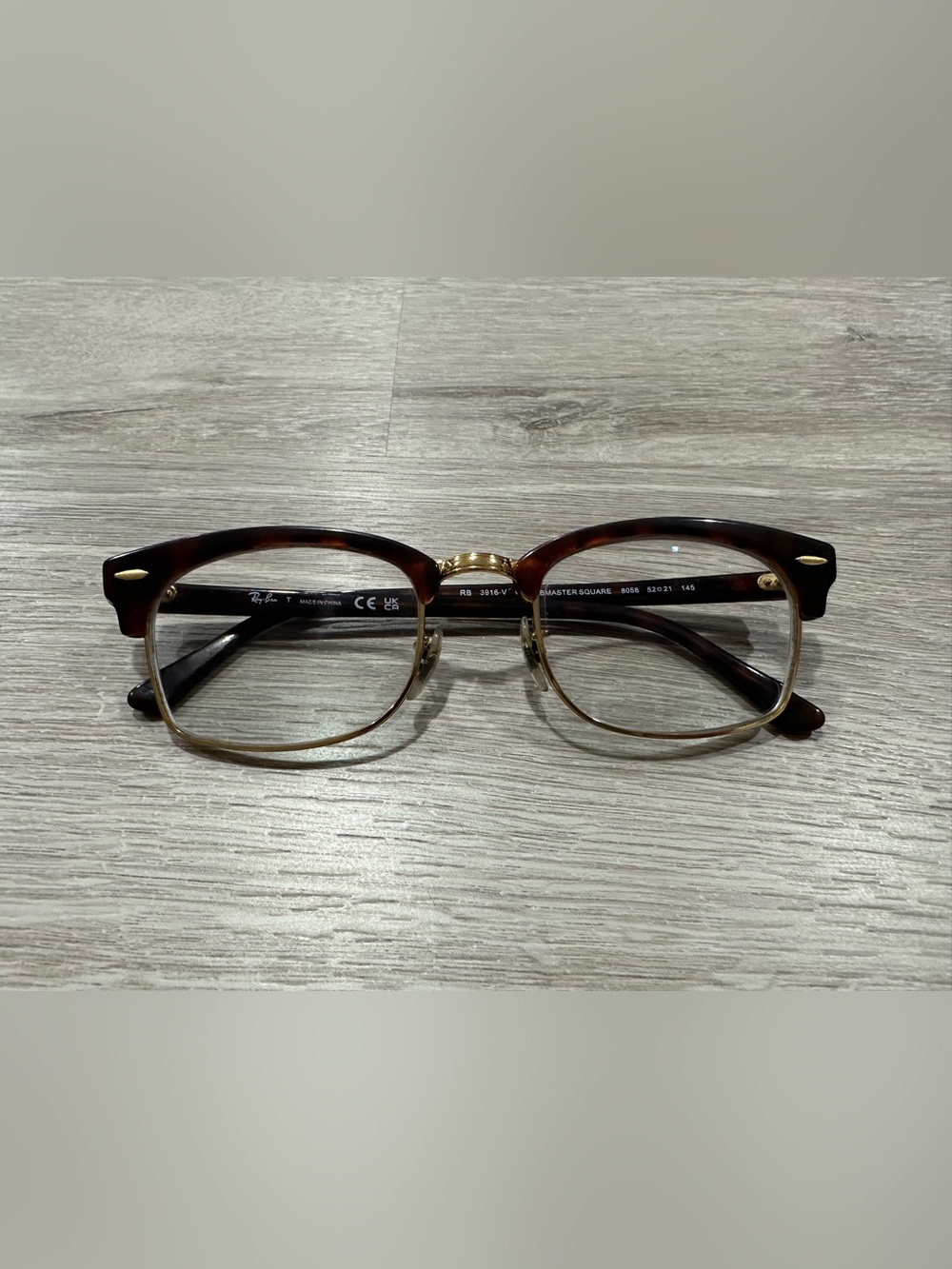 Ray Ban Eyeglasses RB 3916-V Clubmaster Square Tortoise 52 21 145mm FRAME ONLY